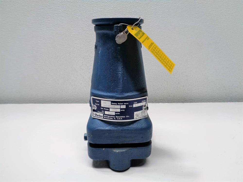 Parker Refrigeration 3/4" x 1-1/4" Safety Relief Valve, Type H3, 170 PSIG